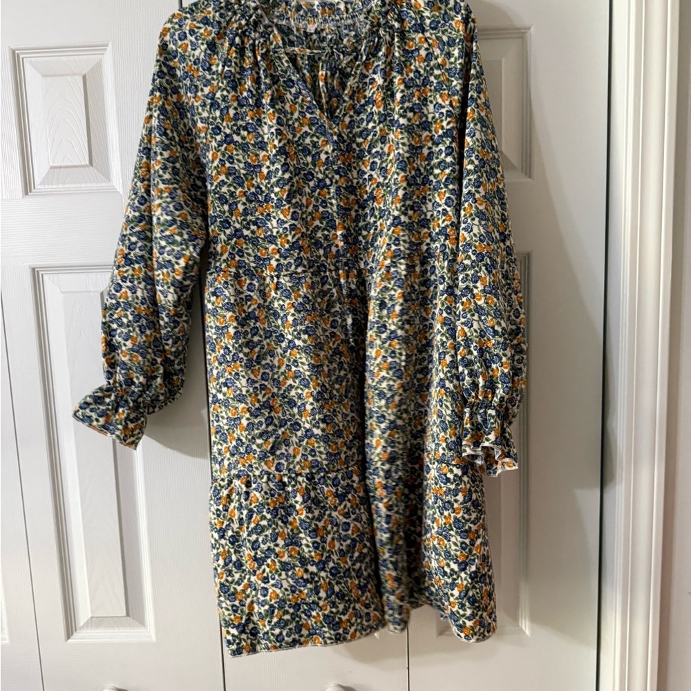 Vibrant Floral Patterned Dress